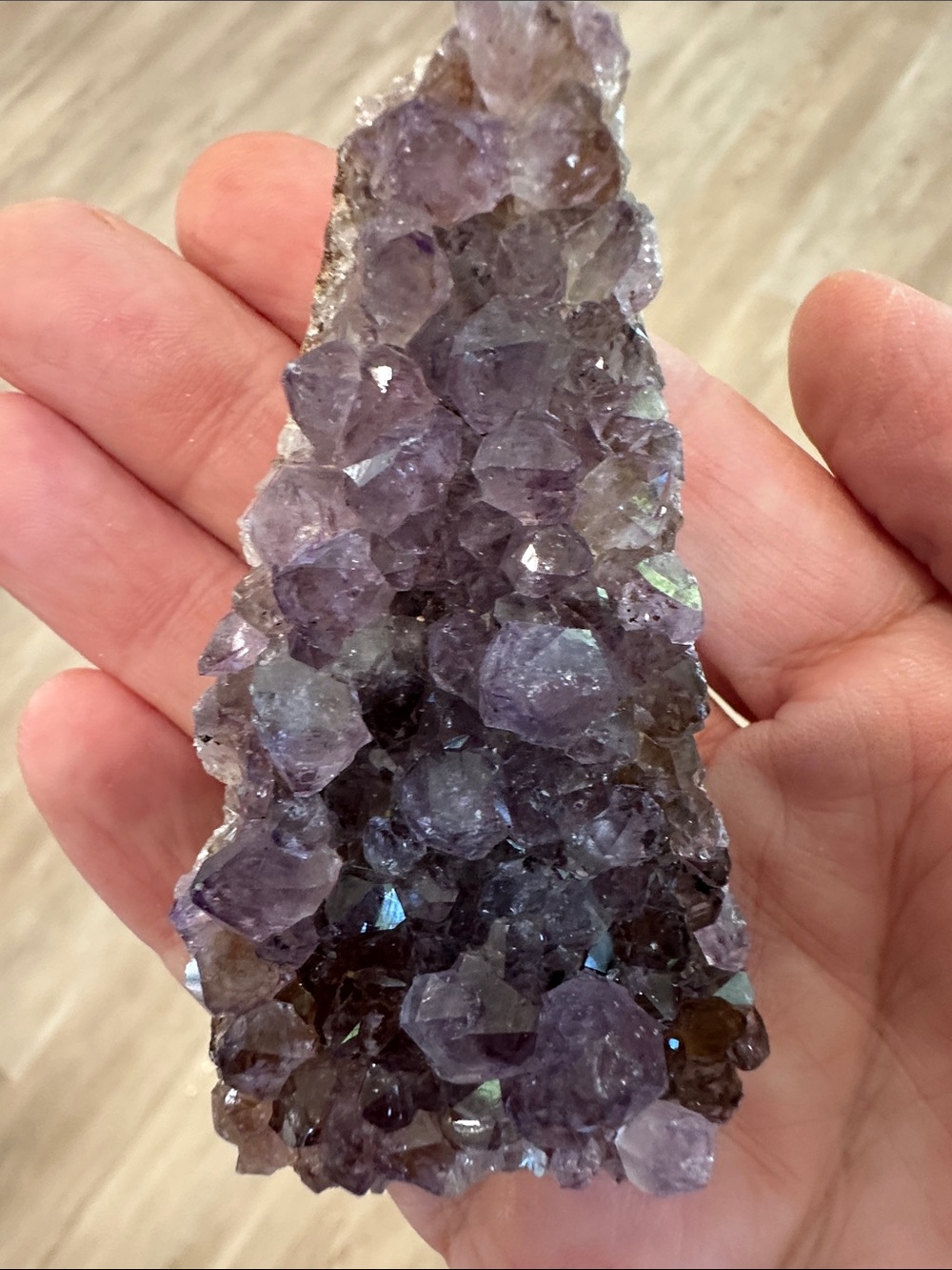 Amethyst Crystal Geode Cluster - Purple Home Art Accent